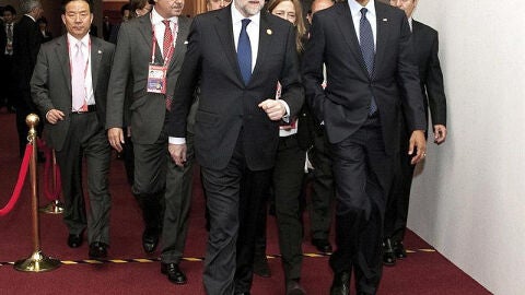 Obama junto a Mariano Rajoy en Se&uacute;l
