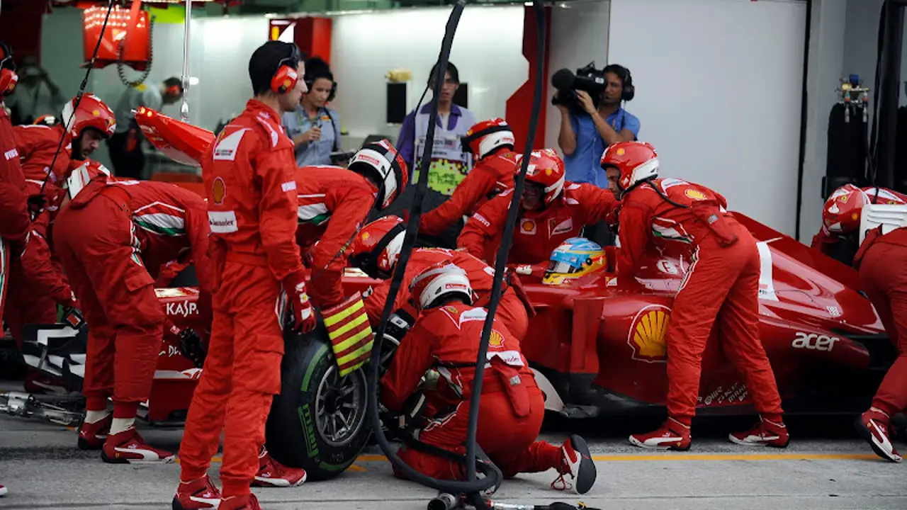 Pit stop de Ferrari en Sepang