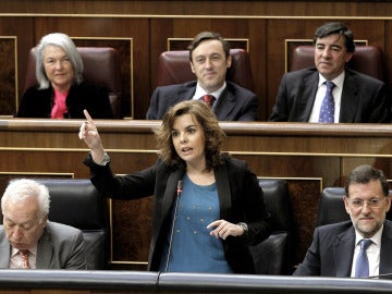 Soraya Sáenz de Santamaría, en el Congreso de los Diputados