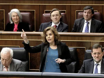 Soraya Sáenz de Santamaría, en el Congreso de los Diputados Soraya Sáenz de Santamaría, en el Congreso de los Diputados