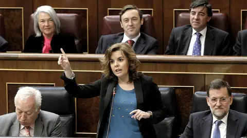 Soraya Sáenz de Santamaría, en el Congreso de los Diputados Soraya Sáenz de Santamaría, en el Congreso de los Diputados