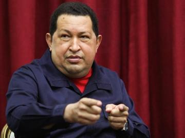 Hugo Chávez en un reunión que mantuvo en Caracas.