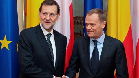 Mariano Rajoy y el primer ministro polaco, Donald Tusk