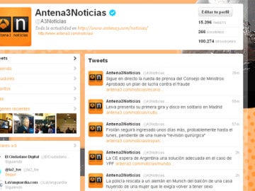 Twitter de Antena 3 Noticias