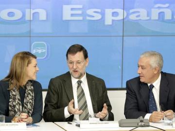 El presidente del Gobierno, Mariano Rajoy en la reunión con líderes regionales El presidente del Gobierno, Mariano Rajoy en la reunión con líderes regionales