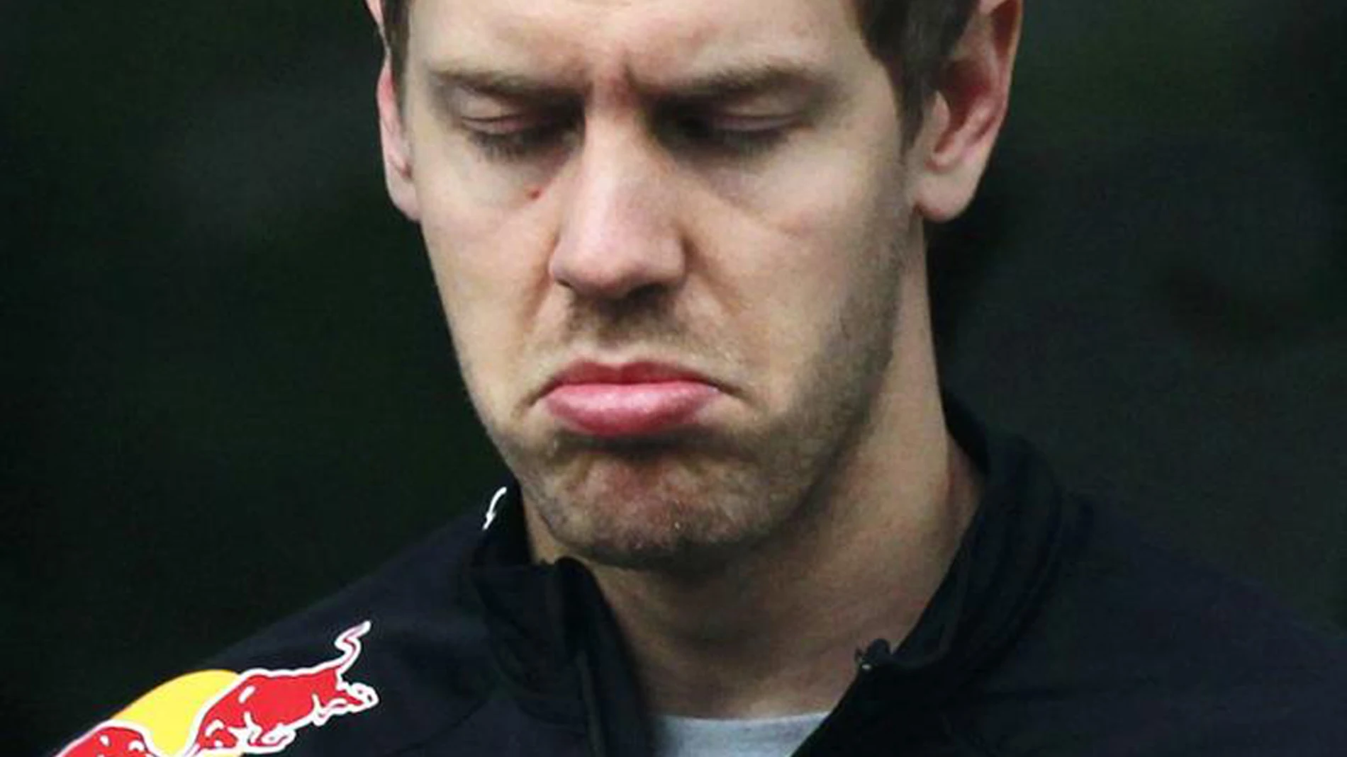 Sebastian Vettel, contrariado