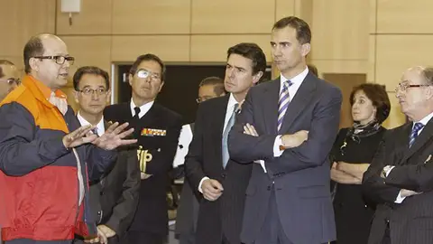 El Príncipe expresa su apoyo a Repsol en Cartagena El Príncipe expresa su apoyo a Repsol en Cartagena