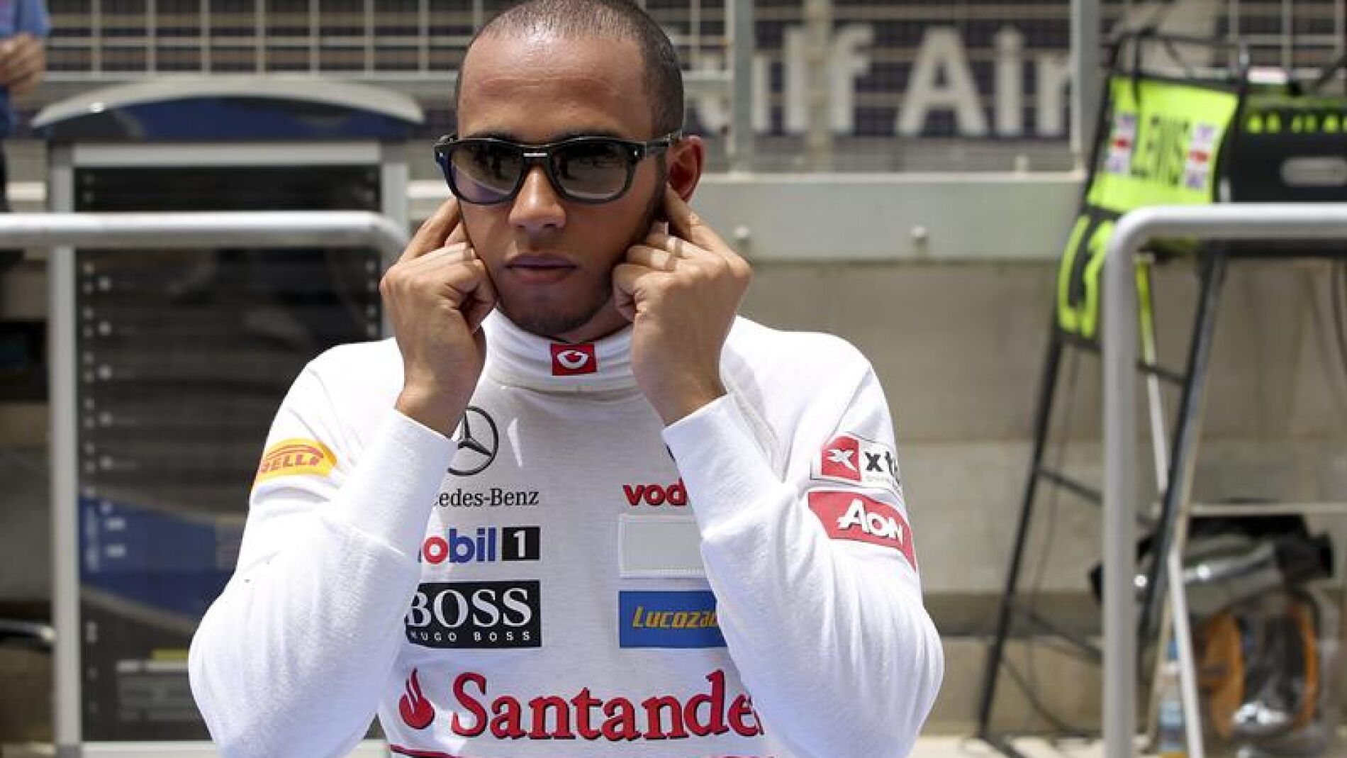 Lewis Hamilton en Bahr&eacute;in