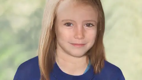 Reconstrucción que muestra a Madeleine a sus 9 años Reconstrucción que muestra a Madeleine a sus 9 años