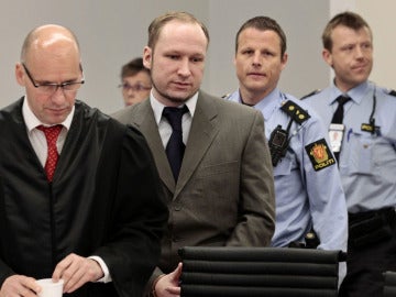 Anders Breivik durante el juicio