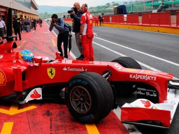 Fernando Alonso, en el circuito de Mugello