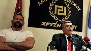 El líder del partido ultraderechista griego Amanecer Dorado, Nikos Michaloliakos El líder del partido ultraderechista griego Amanecer Dorado, Nikos Michaloliakos