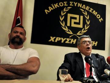 El líder del partido ultraderechista griego Amanecer Dorado, Nikos Michaloliakos