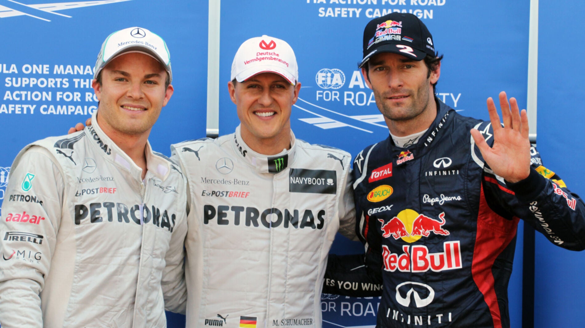 Nico Rosberg, Schumacher y Webber