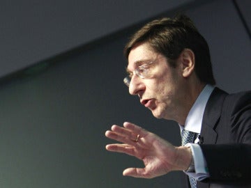 Goirigolzarri, presidente de Bankia, durante la rueda de prensa