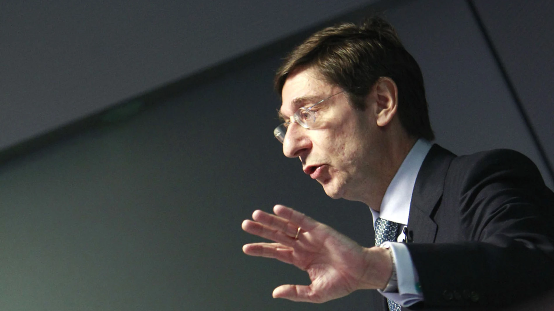 Goirigolzarri, presidente de Bankia, durante la rueda de prensa Goirigolzarri, presidente de Bankia, durante la rueda de prensa