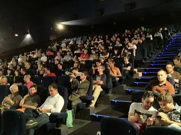 Asistentes a una sala de cine Asistentes a una sala de cine