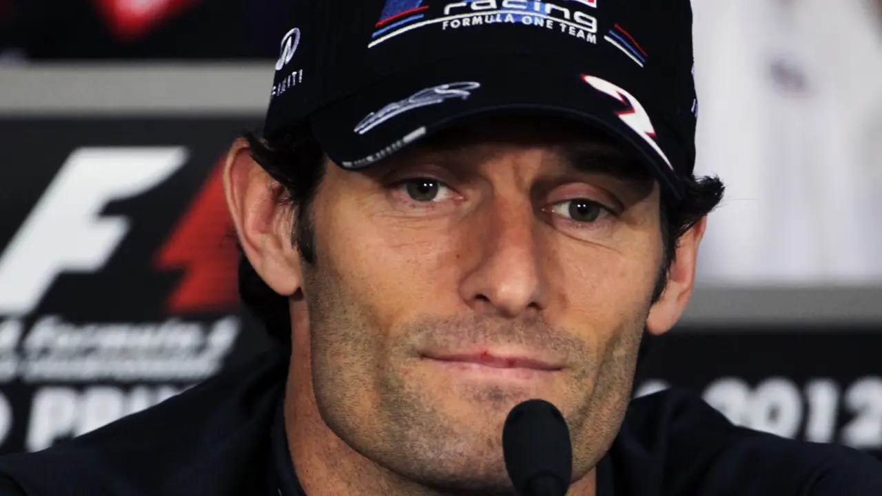 Mark Webber en rueda de prensa