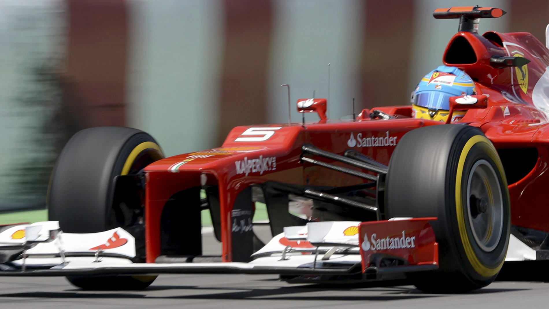 Alonso durante la clasificación