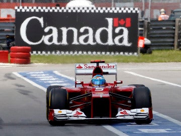 Fernando Alonso durante el GP de Canadá