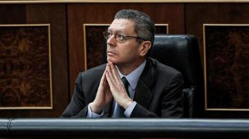El ministro de Justicia, Alberto Ruiz-Gallardón, en el Congreso