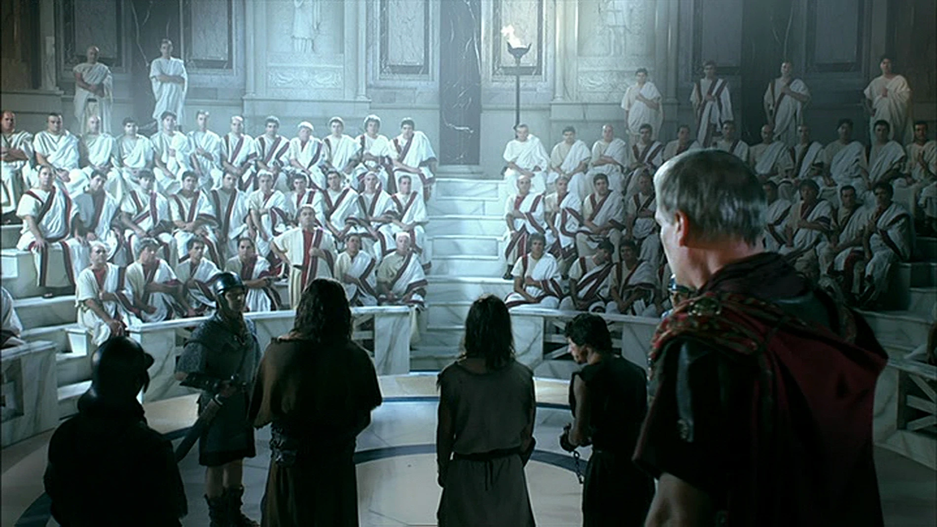 Galba y los rebeldes ante el senado de Roma