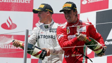 Solo Schumacher es mejor que Alonso con 30 años