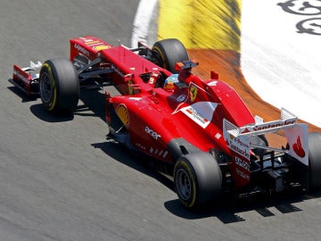 Alonso durante el GP de Europa