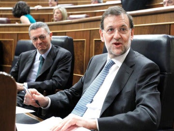 Rajoy en el Congreso junto a Gallardón