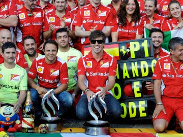 Ferrari celebra la victoria