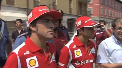 Alonso y Massa visitan a los afectados por el terremoto en el norte de Italia