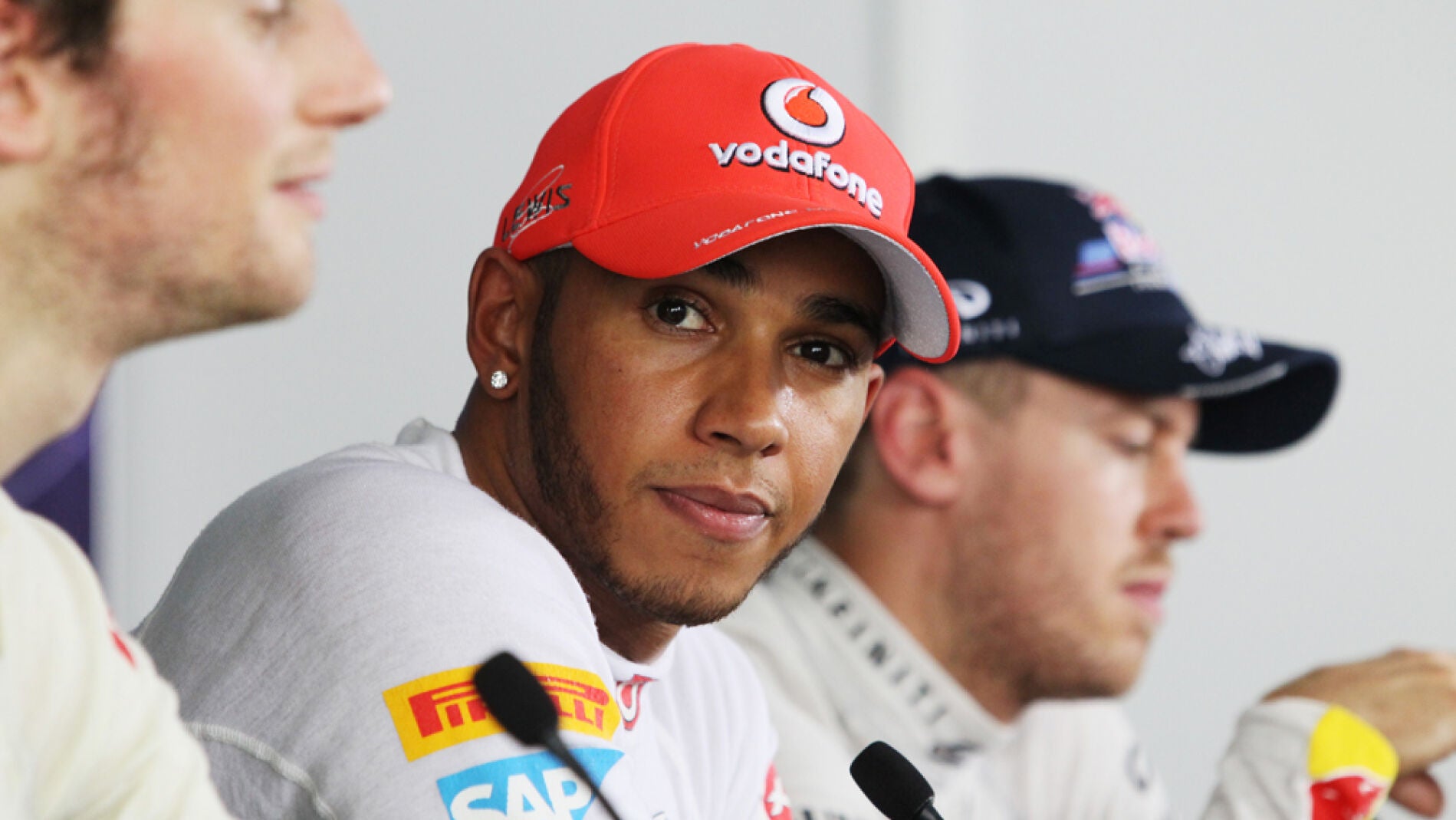 Lewis Hamilton, en rueda de prensa