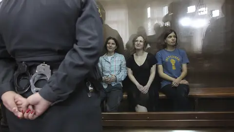 Las componentes del grupo punk Pussy Riot Las componentes del grupo punk Pussy Riot