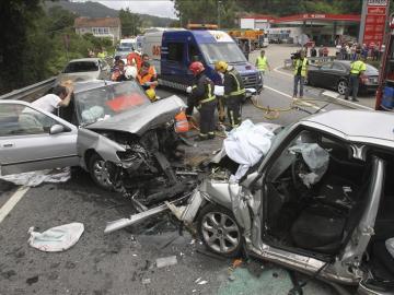 Accidente de tráfico en Vilaboa (Pontevedra)