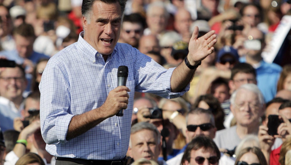 Mitt Romney durante un mitin d