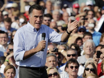 Mitt Romney durante un mitin d