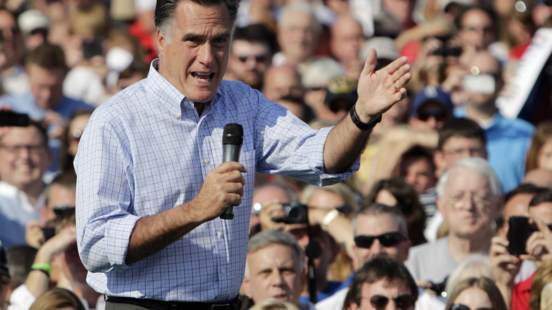 Mitt Romney durante un mitin d Mitt Romney durante un mitin d