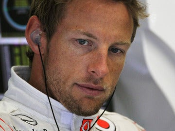 Jenson Button durante el GP de Bélgica.