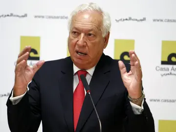 García-Margallo durante una rueda de prensa García-Margallo durante una rueda de prensa