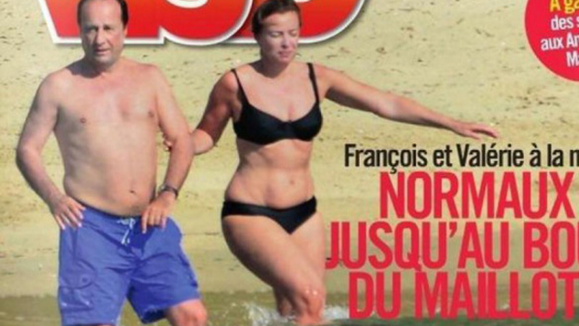 Val&eacute;rie Trierweiler, en ba&ntilde;ador junto al presidente franc&eacute;s