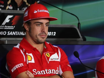 Fernando Alonso en rueda de prensa