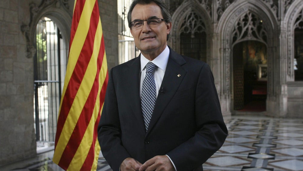 Artur Mar, presidente de la Generalitat durante su discurso