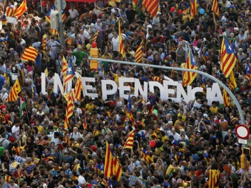Marcha independentista en Barcelona