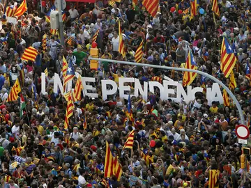 Marcha independentista en Barcelona Marcha independentista en Barcelona