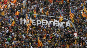 Marcha independentista en Barcelona