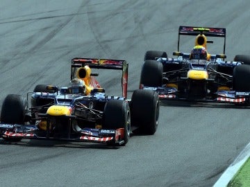 Los Red Bull de Vettel y Webber en Monza