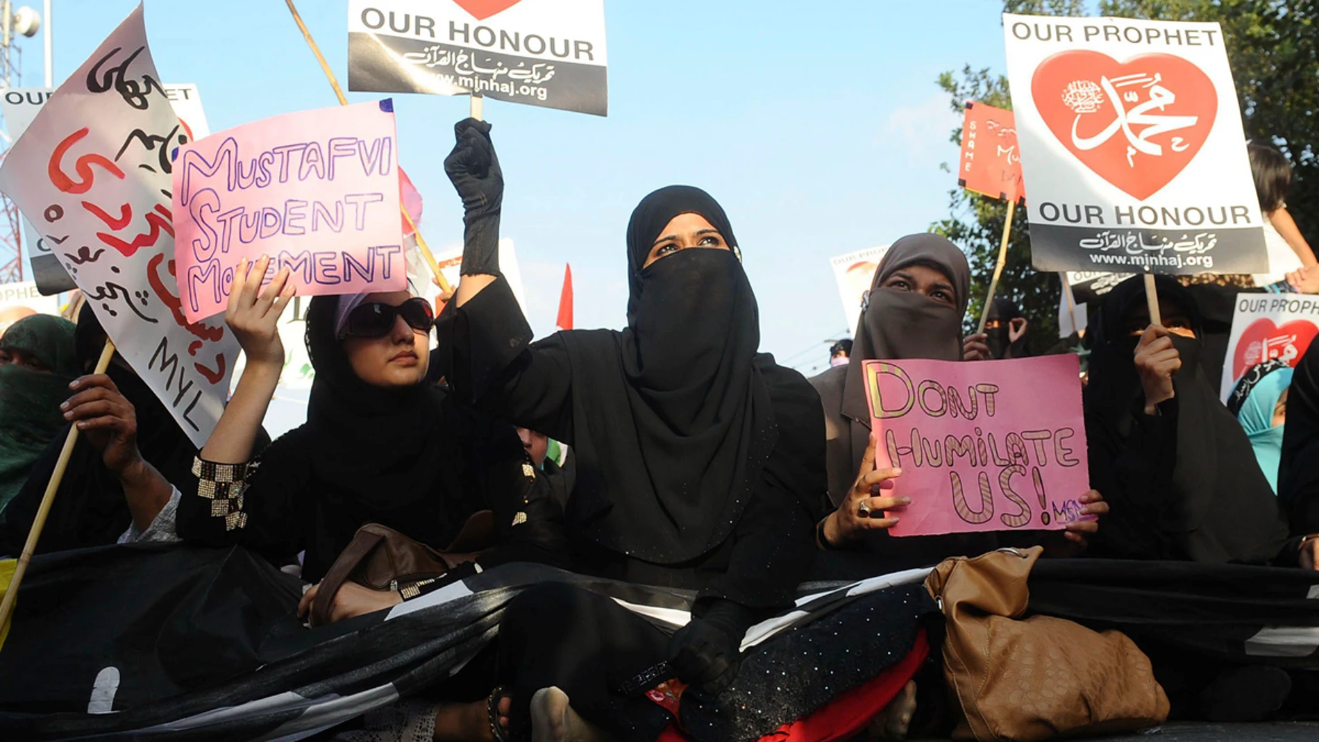 Manifestantes contra el vídeo 'La inocencia de los musulmanes' en Pakistán Manifestantes contra el vídeo 'La inocencia de los musulmanes' en Pakistán