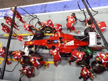 Pit stop de Ferrari