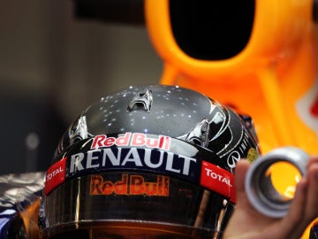 El casco de Vettel