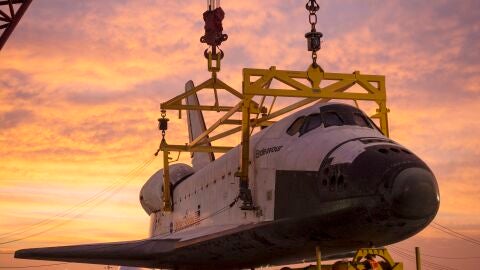 El transbordador Endeavour tras realizar su &uacute;ltimo vuelo